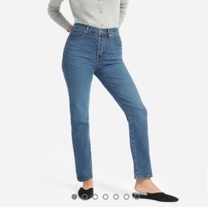 Everlane high rise slim straight stretch jeans 30